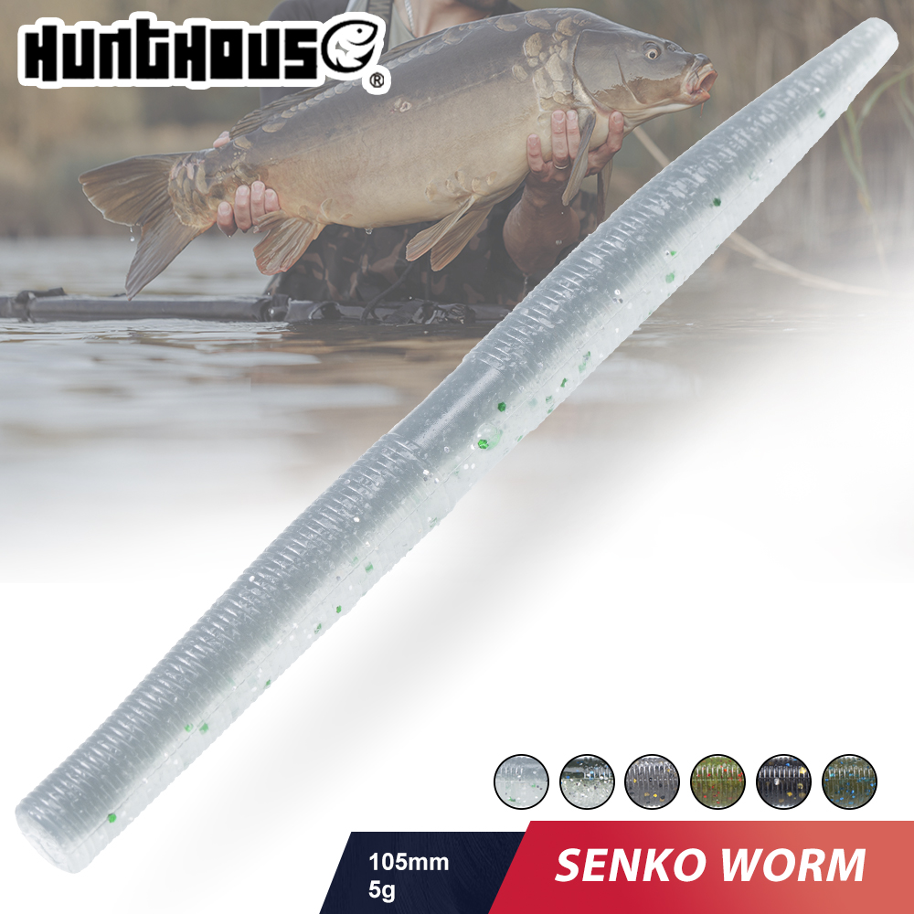 Fishing Lure Soft Plastic - ハントハウス センコワーム ソフトフィッシングルアー 105mm/5g 10個入り/バッグ プラスチック製人工餌