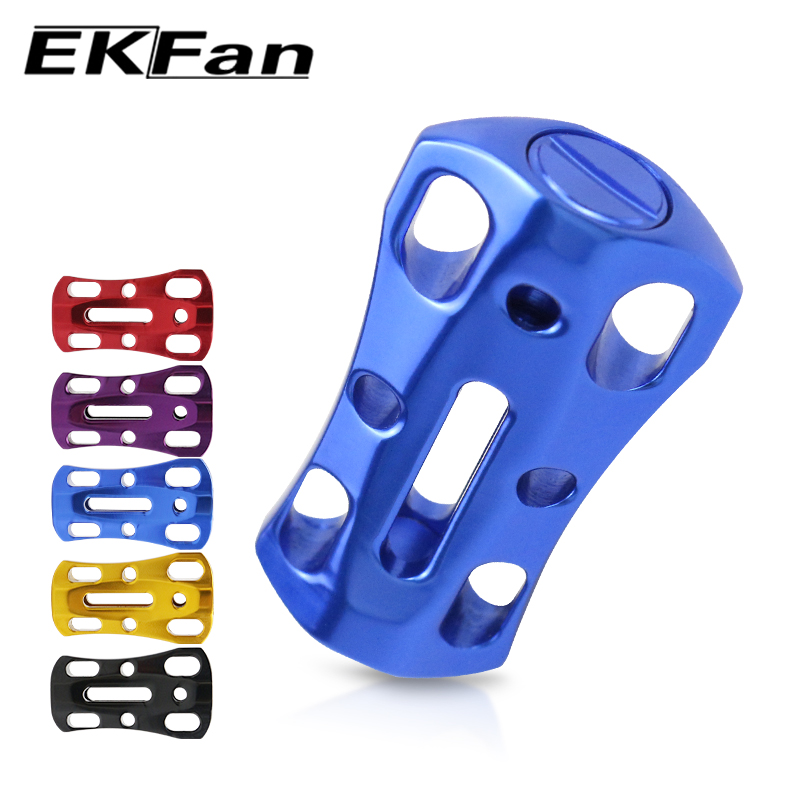 Fishing Lure Spinner - EKFan 1個 アルミ合金製中空フラットスピニングベイトキャスティングフィッシングリールノブ A/S/D用 7*4*2.5mmベアリング付き ルアーリールパーツ