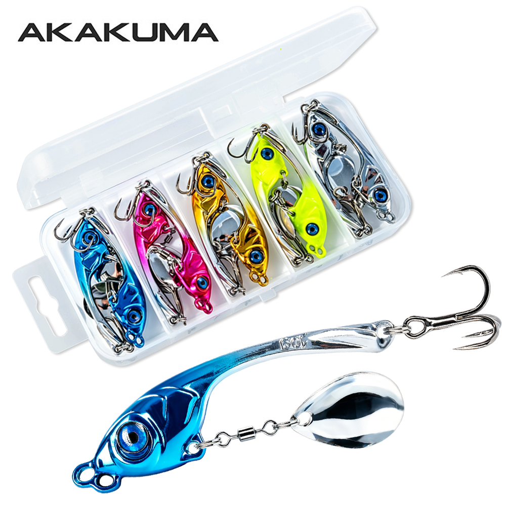 Fishing Lure Spinnerbait - 10個入り/箱 ダブルホールメタルVIBルアー 5g 7g 10g シンキングフィッシングベイト