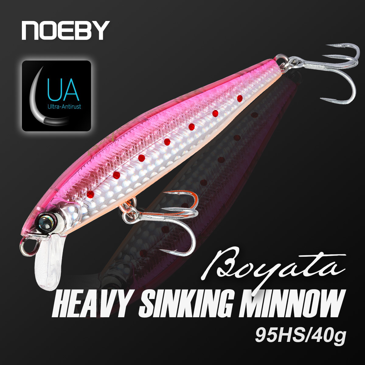 Fishing Lure Buzzbait - NOEBY 95mm 40g ヘビーシンキングミノー フィッシングルアー 遠投用人工ハードベイト