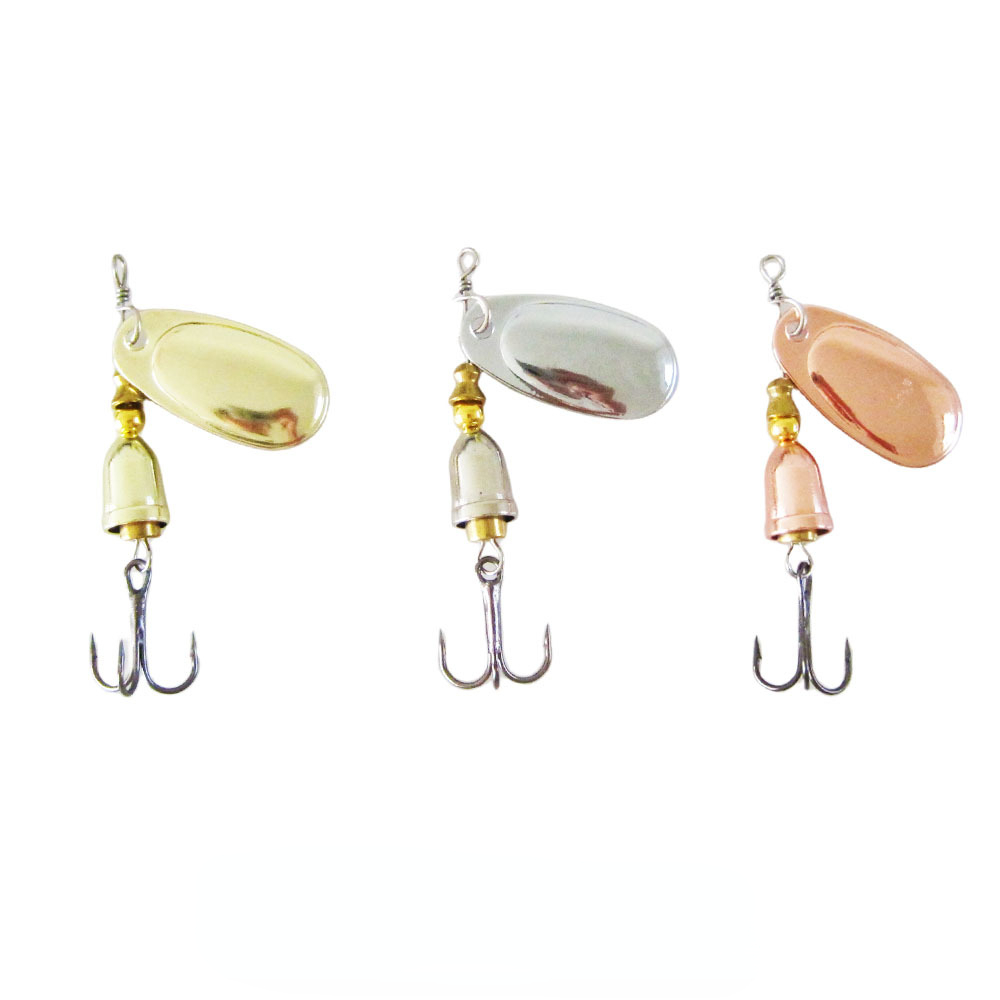 Fishing Lure Crankbait - 真ちゅう製の硬い人工スプーンベイト,銅の刃,回転スピナー,釣りルアー,淡水マス,金属ルアー