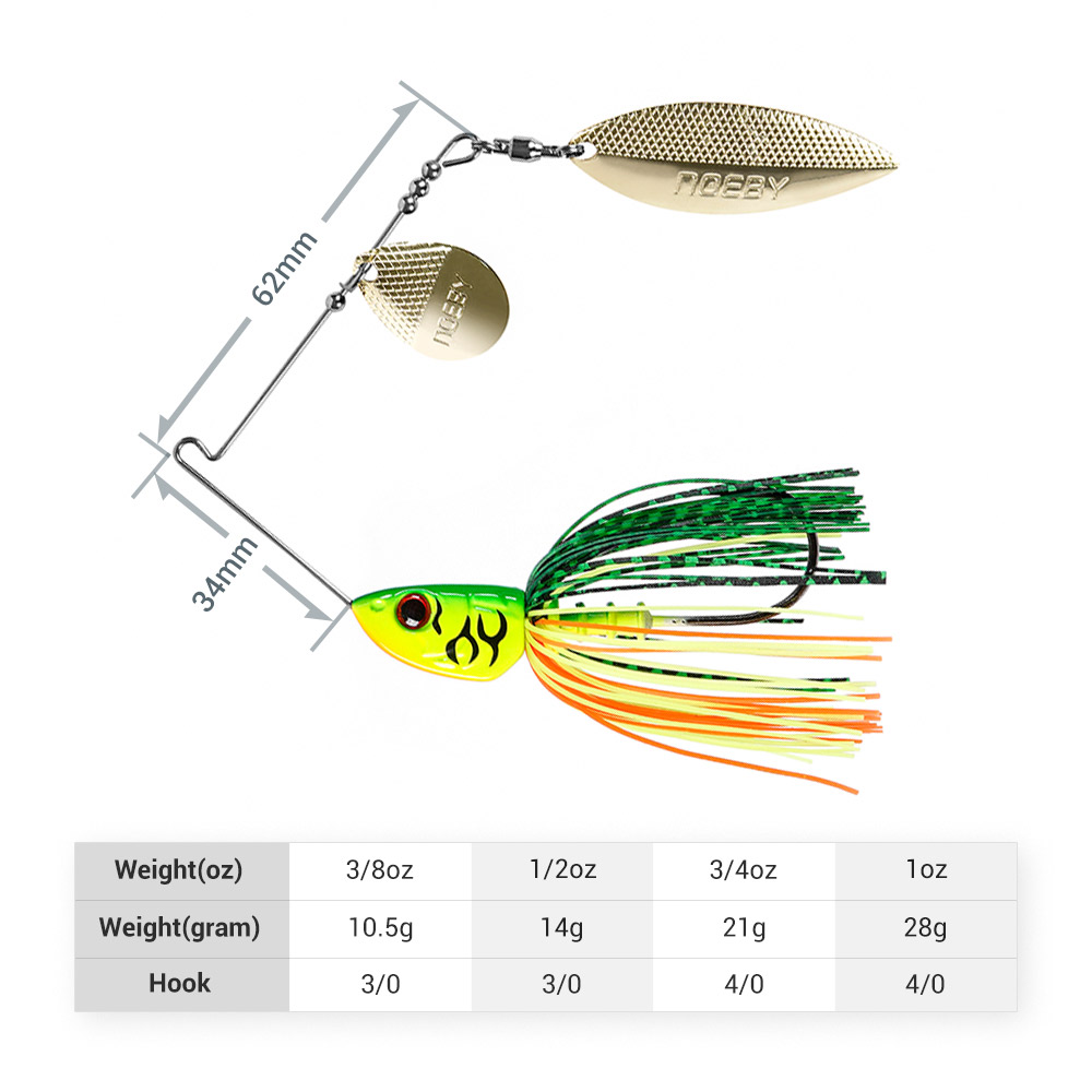 Noby-スピナーベイト10.5g,14g,21g,28g, - Fishing Lure Spinnerbait のレビューと価格