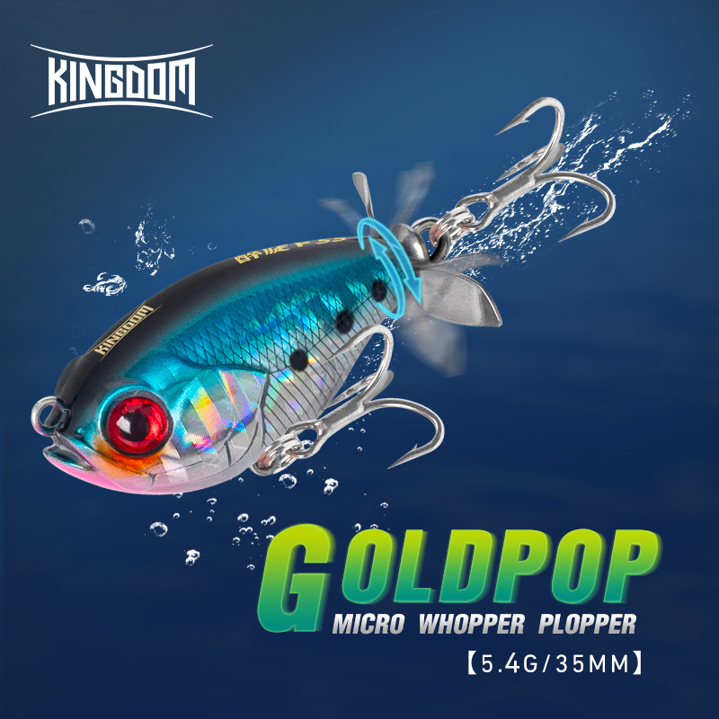 キングダムポッパールアー、プロペラ付き、マス、パイク、バス、 - Fishing Lure Topwater のレビューと価格
