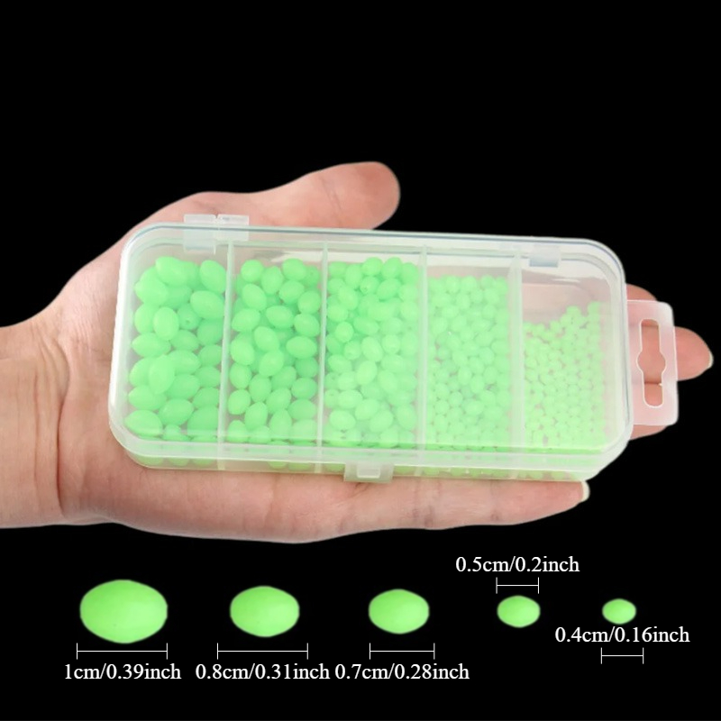 Ackibbik 375個/箱 夜光釣りビーズ 海釣りアクセ - Fishing Lure Box のレビューと価格