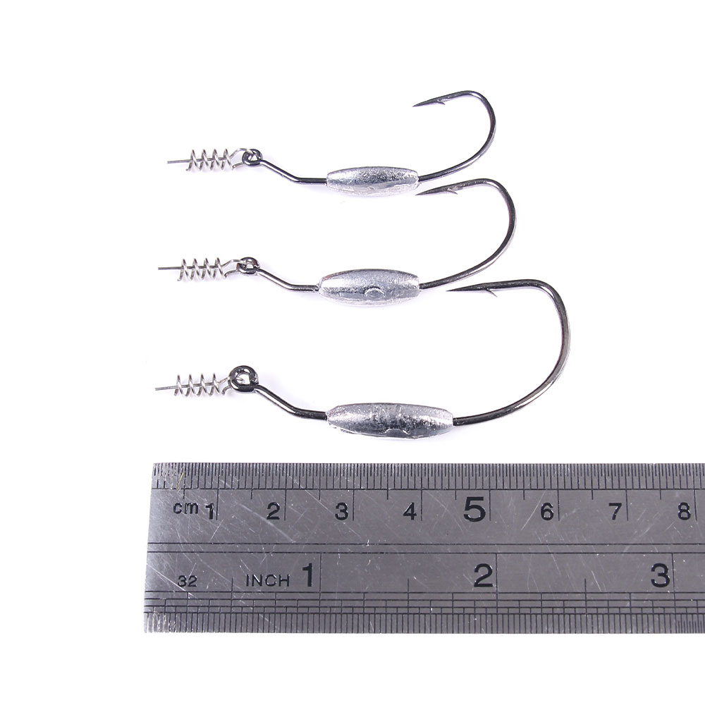 スナッグ防止ウェイト付きオフセットフック、スプリングロックピ - Fishing Lure Crankbait のレビューと価格