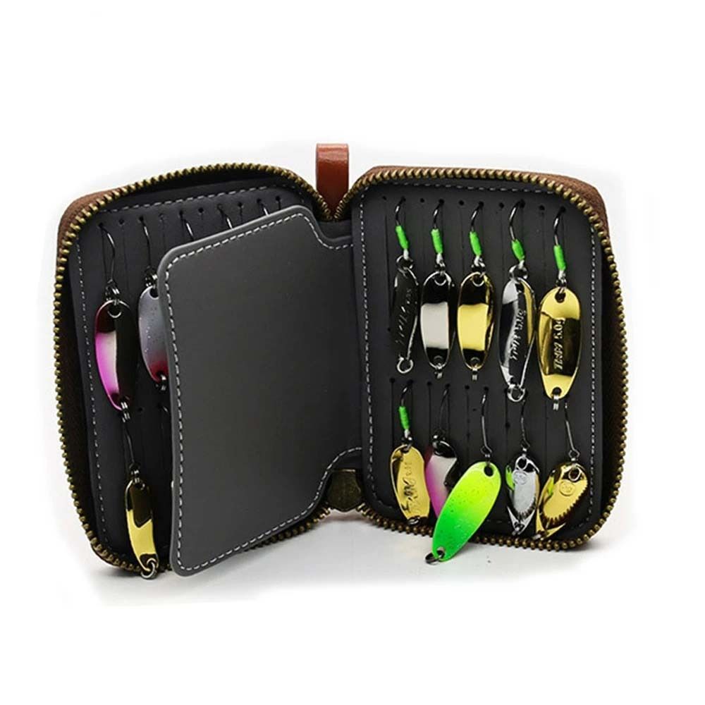 PU レザールアーウォレットバッグキャリングケースルアー収納 - Fishing Lure Spinnerbait のレビューと価格