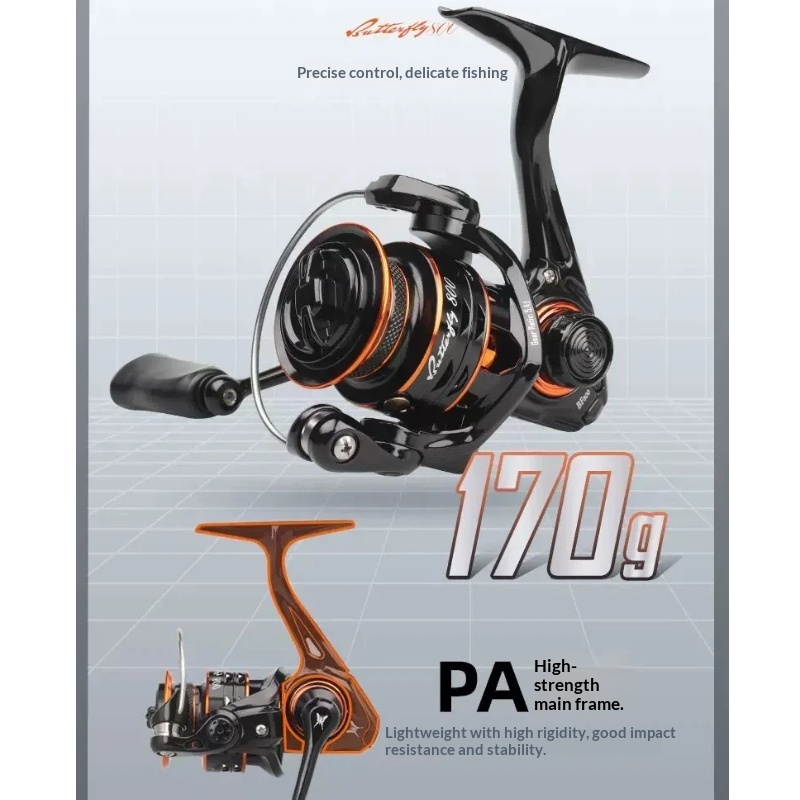 バタフライスピニングリール 800 サイズ超軽量浅いスプール - Abu Garcia Reel Revo のレビューと価格