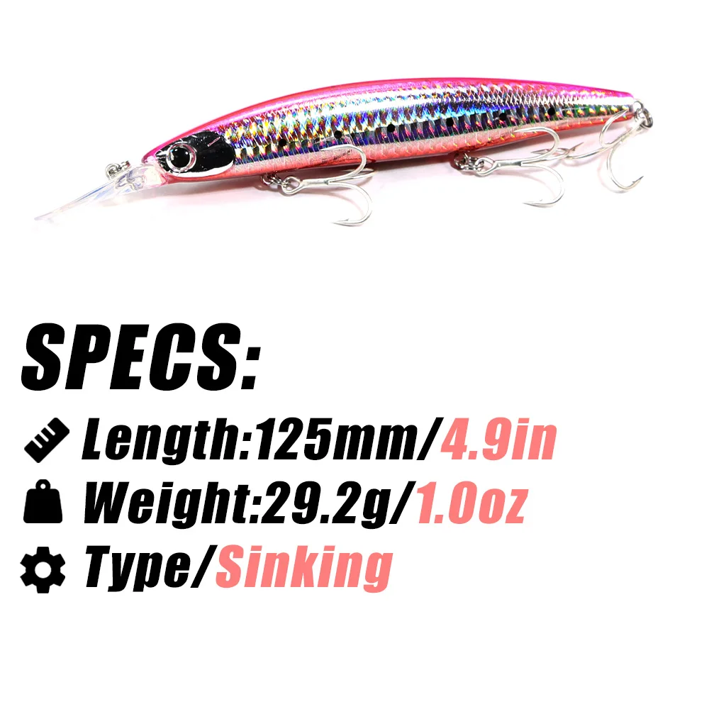 B & u-シンキングハードベイト,125mm,シーバス,ミ - Fishing Lure Crankbait のレビューと価格