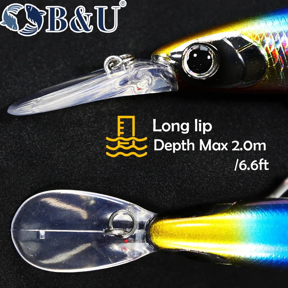 B & u-シンキングハードベイト,125mm,シーバス,ミ - Fishing Lure Crankbait のレビューと価格